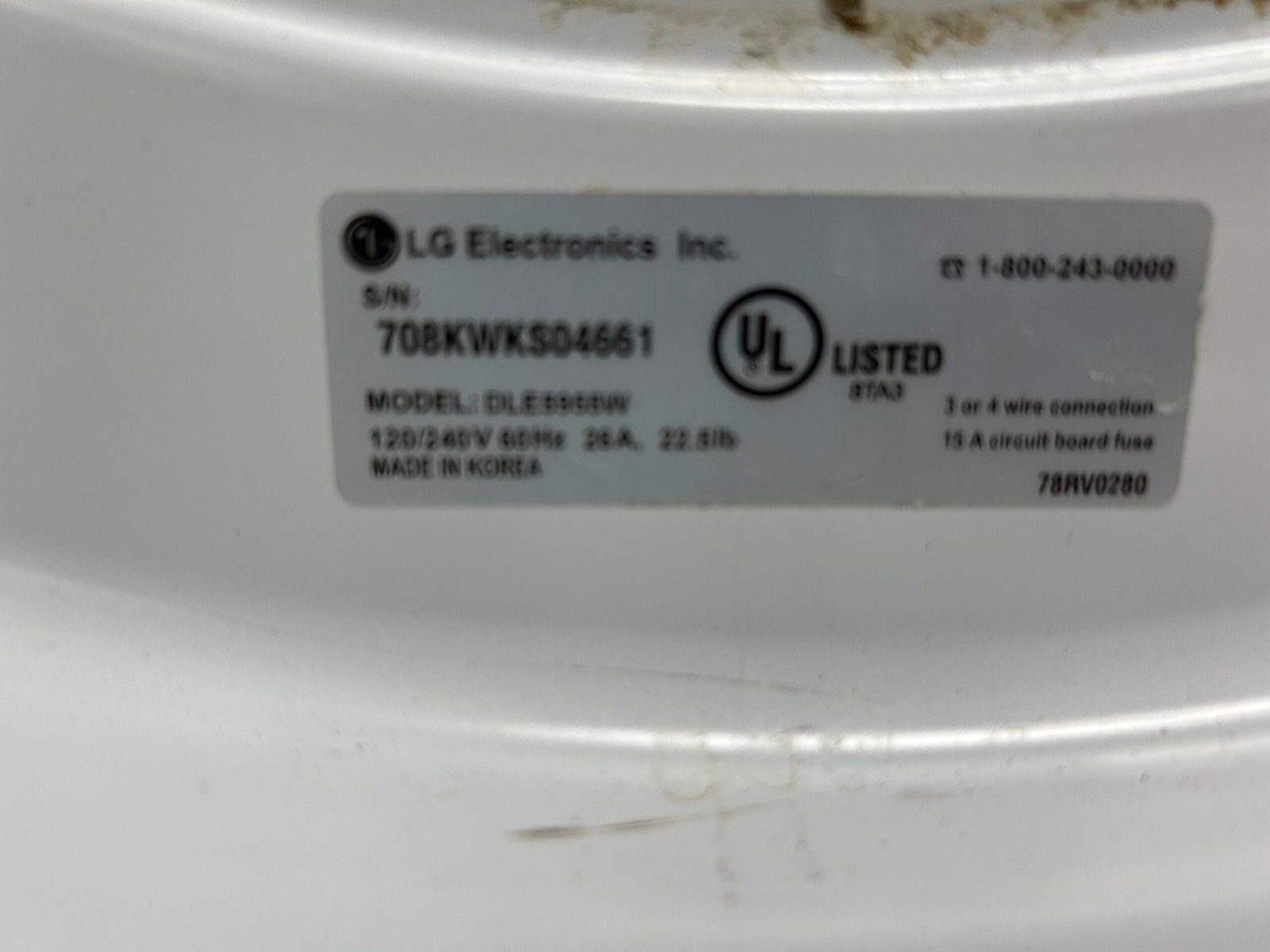 LG Used Electric Dryer - Image 6