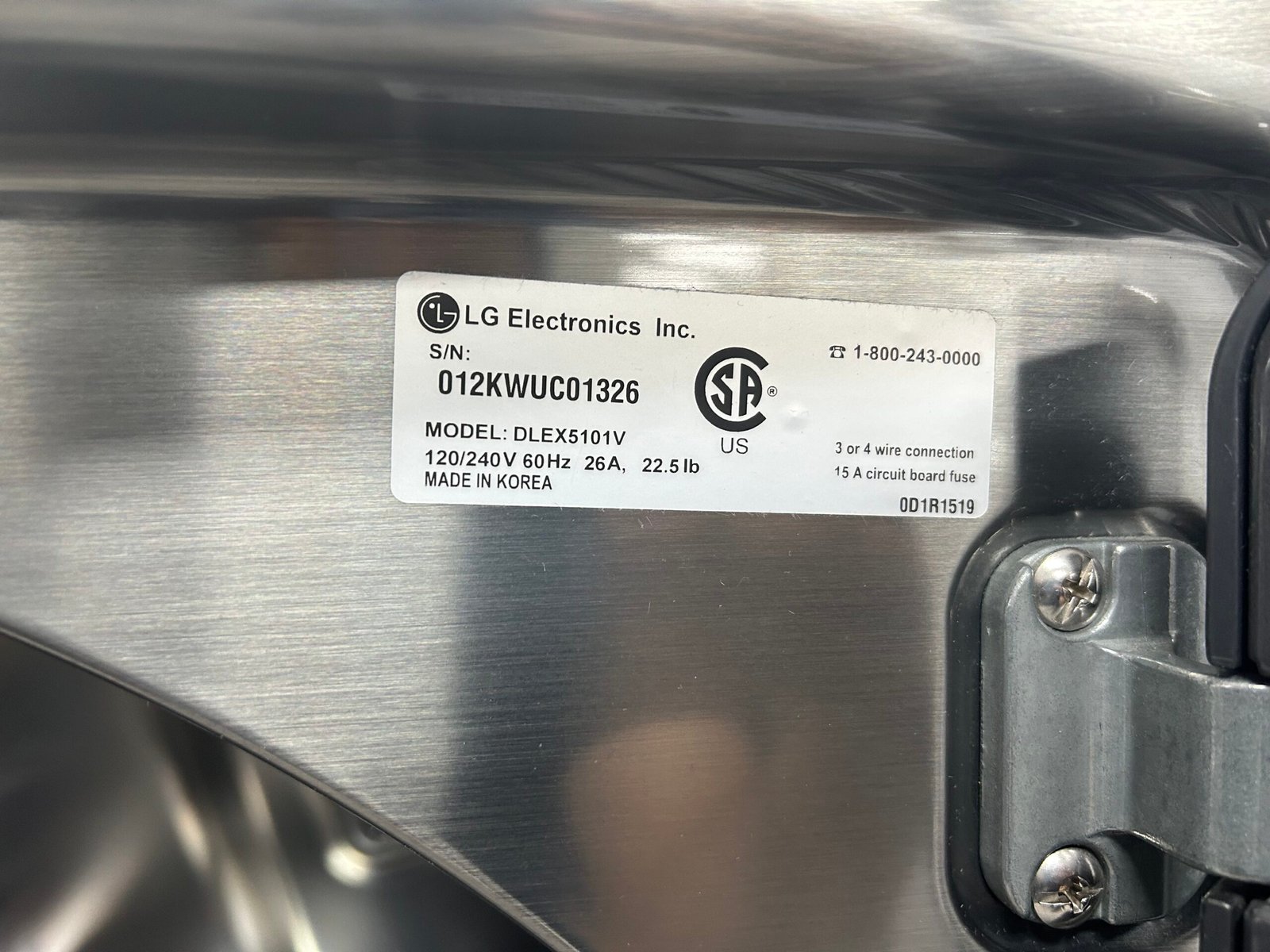 LG DLEX5101V Electric Steam Dryer - Image 5