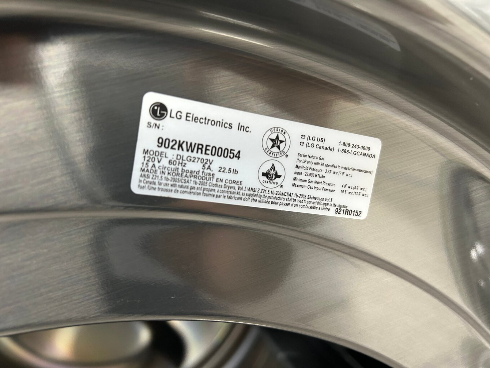 LG DLG2702V Gas Dryer - Image 5