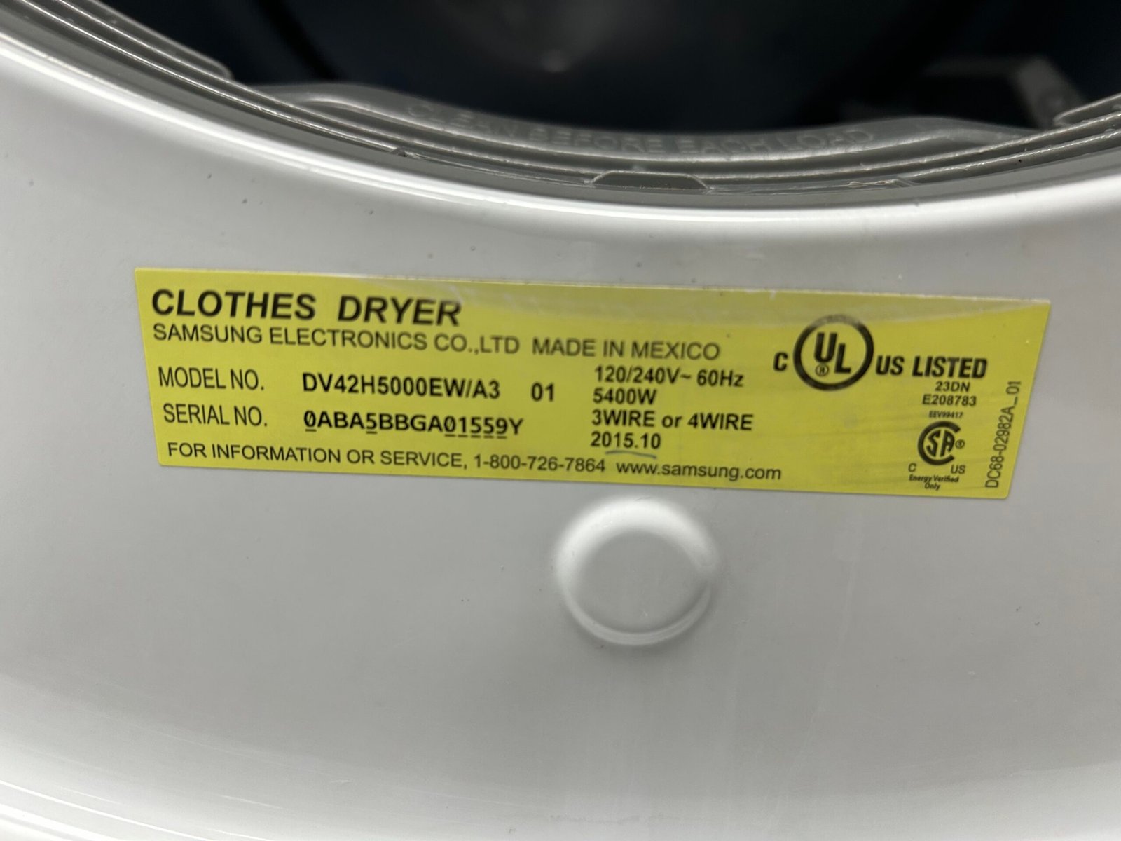 Samsung DV42H5000EW Electric Dryer - Image 6