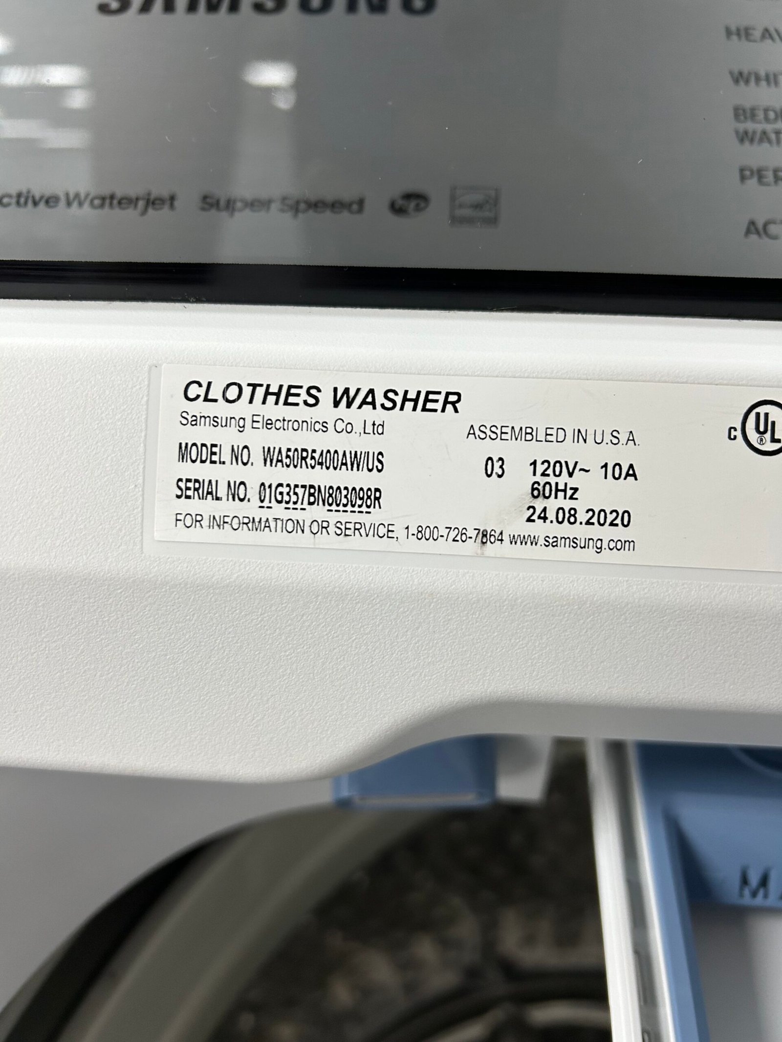 Samsung WA50R5400AW Top Load Washer - Image 4