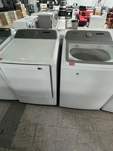 Samsung Top Load Washer & Electric Dryer Set