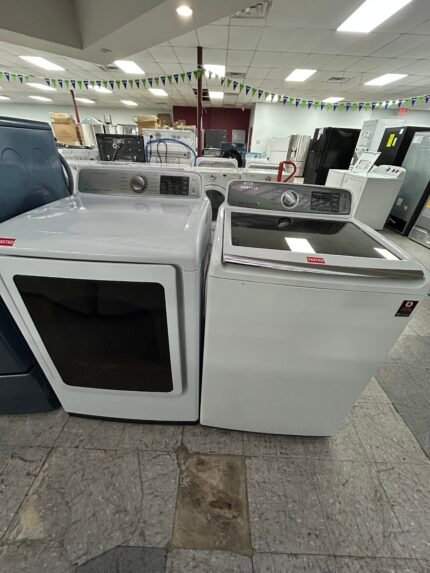 Samsung Top Load Washer & Electric Dryer Set