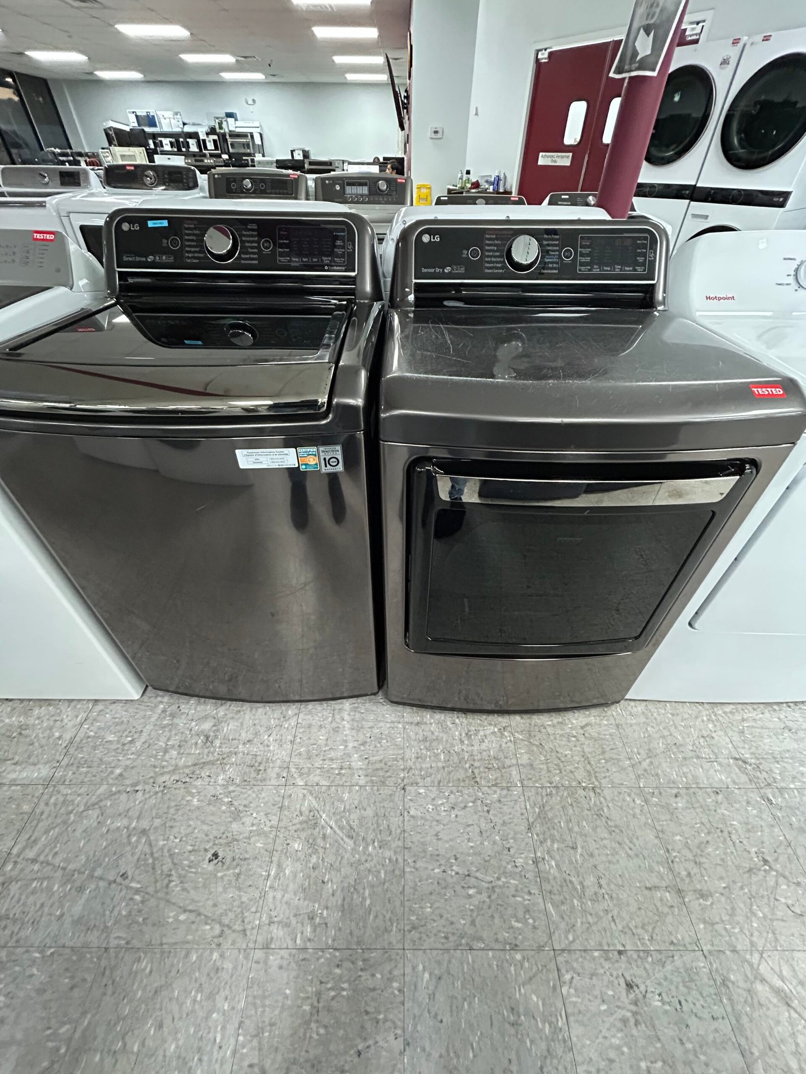 LG Top Load Washer & Electric Dryer Set