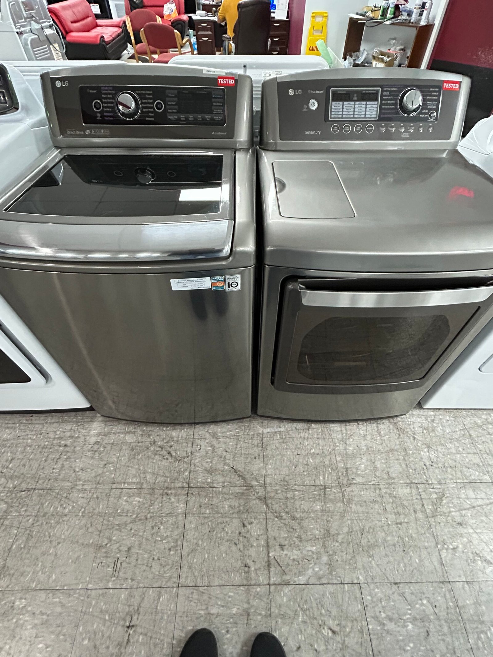 LG Top Load Washer & Electric Dryer Set