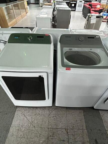 Samsung Top Load Washer & Electric Dryer Set