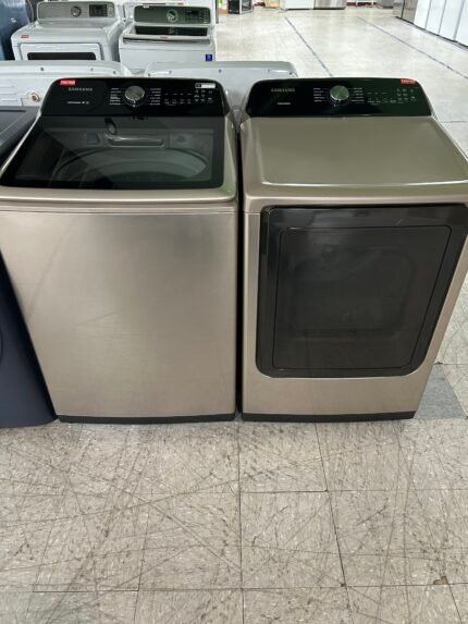 Samsung Top Load Washer & Electric Dryer Set