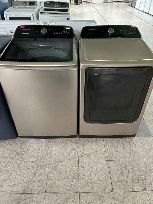 Samsung Top Load Washer & Electric Dryer Set